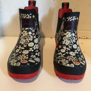 Joules Flowered Short Rain boot